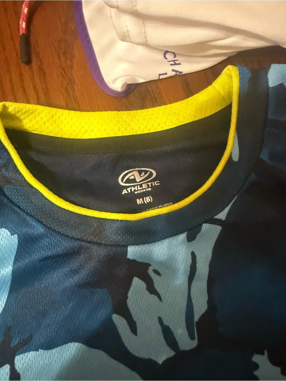 Athletic Works Blue Camo Print Tee and Navy Shorts Kids Matching Set